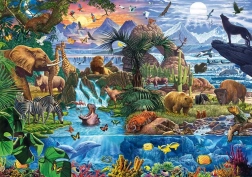 Schmidt puzzle Panorama del mondo degli animali 1500 pezzi