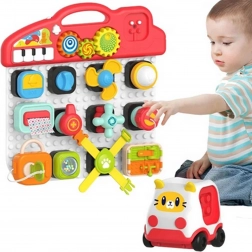 Woopie Montessori Gyermek Manipulációs Panel Színes Aktív Panel