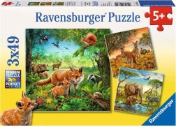 Ravensburger puzzel Dieren 3×49 stukjes