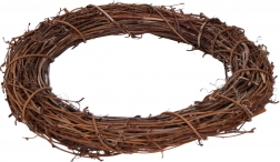 Decorative rattan wreath 25 cm