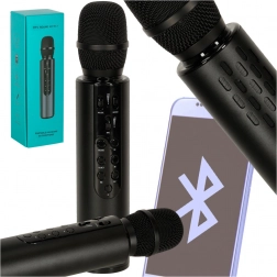 Bezdrátový karaoke mikrofon s Bluetooth a reproduktorem pro děti – Černá