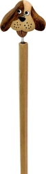 Wooden pencil with a dog head