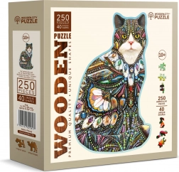 WOODEN CITY Wooden Puzzle Decorated Cat 250 Pieces