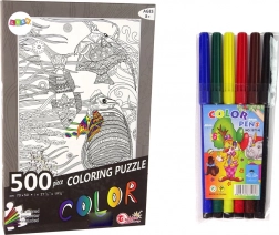 Puzzle à colorier 500 pièces Poissons de l’océan