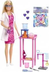 Barbie lalka naukowczyni z zestawem laboratoryjnym