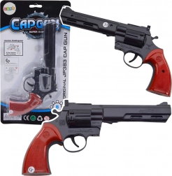 Black cap gun revolver – toy and prop with realistic sound