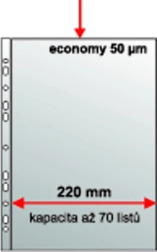 Expanded A4 Sheet Protector with Euro Hanger, Polypropylene Rough Finish