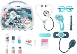 Zestaw lekarski małego lekarza w kufrzyku Świeci Dźwięki niebieskie