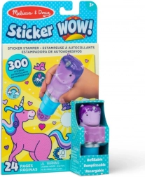 Sticker WOW! stamping activity book with stickers – purple unicorn