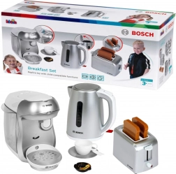 BOSCH mini Breakfast Set – toy coffee maker, toaster and kettle with sounds 3+