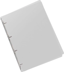 Classeur à anneaux A5 en polypropylène transparent, 4 anneaux