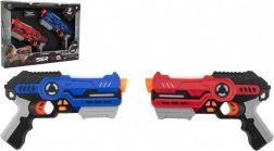 Sada laserových pistolí pro laser game (2 ks), světlo a zvuk, dosah 40 m