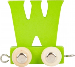 Small Foot wagon en bois alphabet lettre W