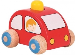 Petite voiture en bois avec klaxon