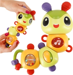 Elektronische muzikale rups met lichten