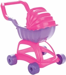 Plastic pram with canopy
