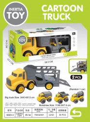 set di veicoli con rimorchio da carroattrezzi e camioncini da cantiere