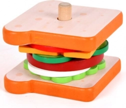 Wooden Sandwich Building Set with Recipe Cards