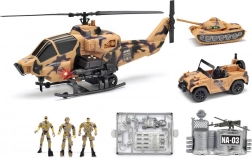 Wojskowy zestaw z helikopterem ze światłem i dźwiękiem