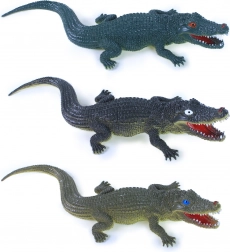 plastic crocodile 38 cm – realistic toy for kids, 3 types