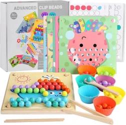 Montessori educational wooden mosaic beads