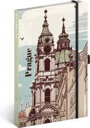 Notebook Prague ruled 13 × 21 cm