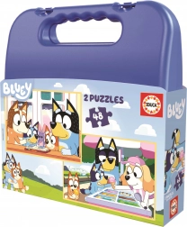 Bluey Suitcase Puzzle 2-in-1, 48 pieces
