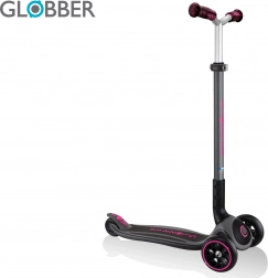 Børne-trehjulet løbehjul Globber Master Prime black / neon pink