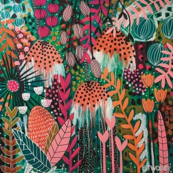 Square puzzle HEYE Flowery – Ruby Sun Glow, 1000 pieces