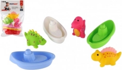 Bath Set: Boats and Squirting Dinosaurs (3+3 pcs)
