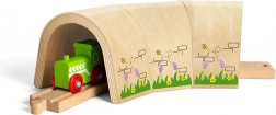 Bigjigs Rail curved wooden tunnel for train sets