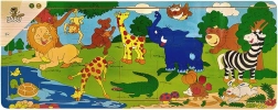 Board puzzle ZOO wooden 21 pieces