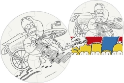 Color Your Own The Simpsons Circle Puzzle 9 Pieces