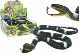 Artificial Rubber Snake Black with White Stripes