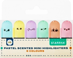 Pastel scented mini highlighters STARPAK – set of 6