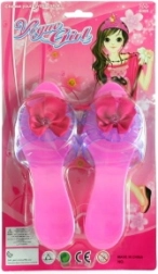 Plastic slippers with a bow for children