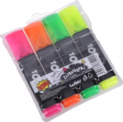 Komplet označevalcev z močnim poševnim (klinatim) vrhom, 4 barve