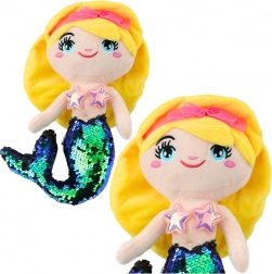 Plyšová mořská panna s třpytivým ocasem 30 cm