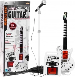 Children's musical set with electric guitar, amplifier and microphone for kids from 6 years old
