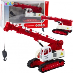Grue sur chenilles pour enfants avec cabine rotative, lumières et sons