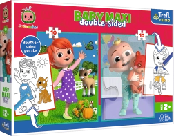 Dvostrana slagalica COCOMELON – prijatelji, TREFL Baby Maxi 2×10 dijelova