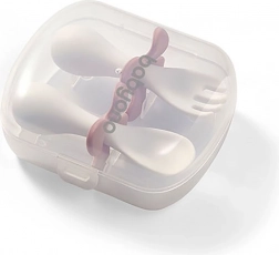 Ergonomisk børnebestik BABY ONO, lyserød