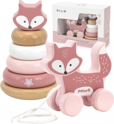 Træsæt VIGA PolarB – stabletårn med ræv og trækdyr (ræv)