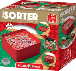 Set sorteerschalen voor puzzels – 6 kommen, rood, 20 × 20 cm JUMBO PUZZLE MATES