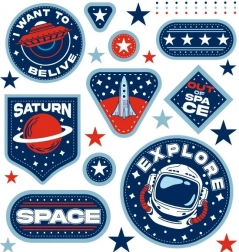 Vesmírne nažehlovacie nálepky