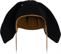 Baby-katoenen mutsje met oortjes New Baby Favorite zwart 4–6 maanden