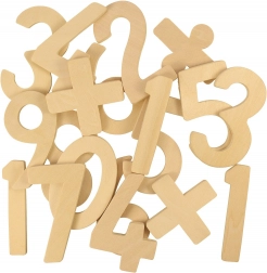Bigjigs Toys Wooden Numbers and Signs for Children