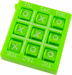 travel game tic-tac-toe 4.5 cm green