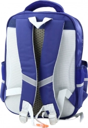 Otroški šolski nahrbtnik z dinozavrovimi našitki, mornarsko modra