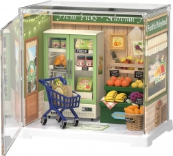 RoboTime 3D Holzminiatur – Obst- und Gemüseladen